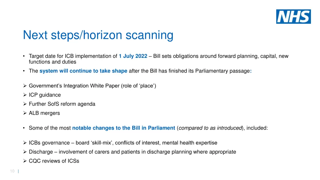 next steps horizon scanning