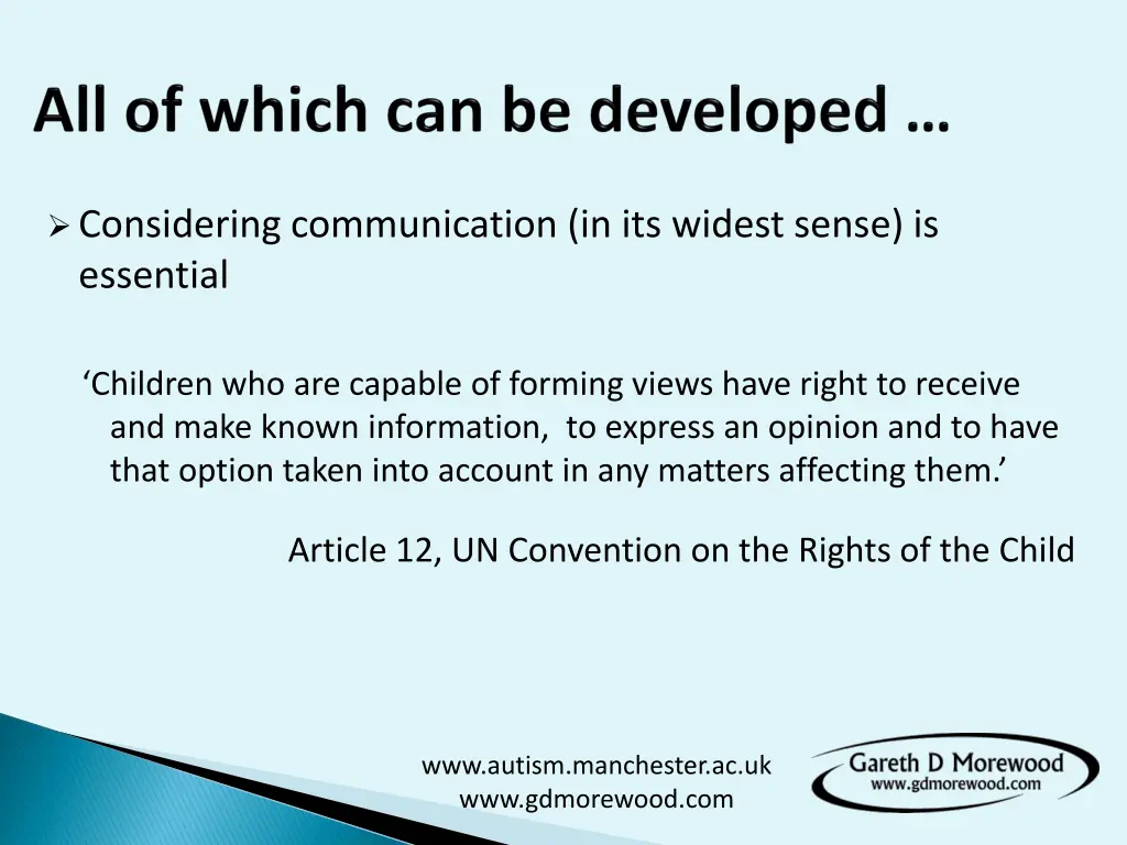 considering communication in its widest sense