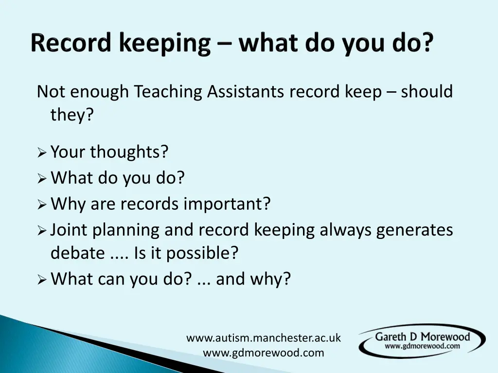 not enough teaching assistants record keep should