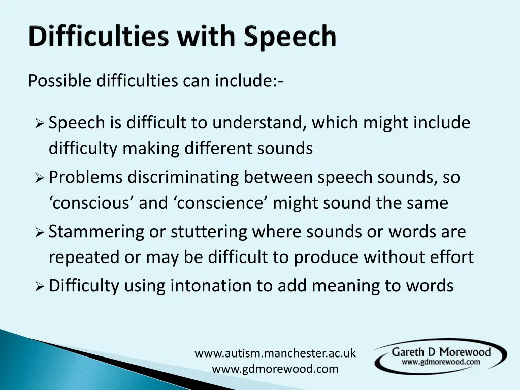possible difficulties can include