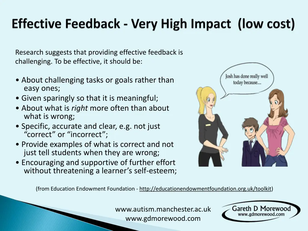 research suggests that providing effective