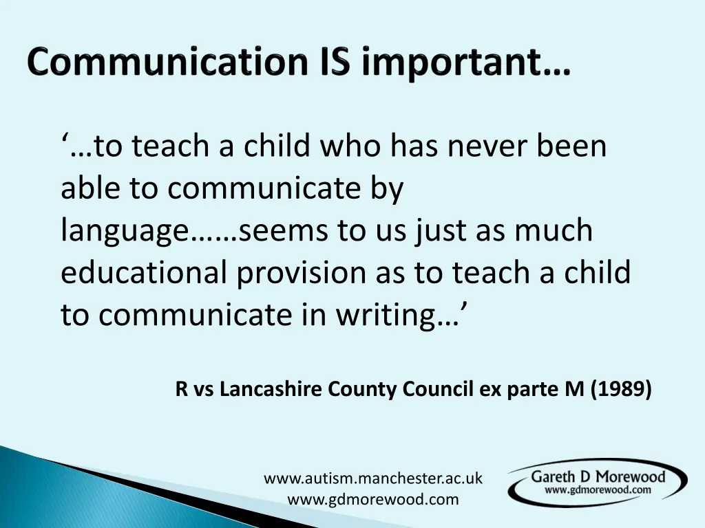 to teach a child who has never been able