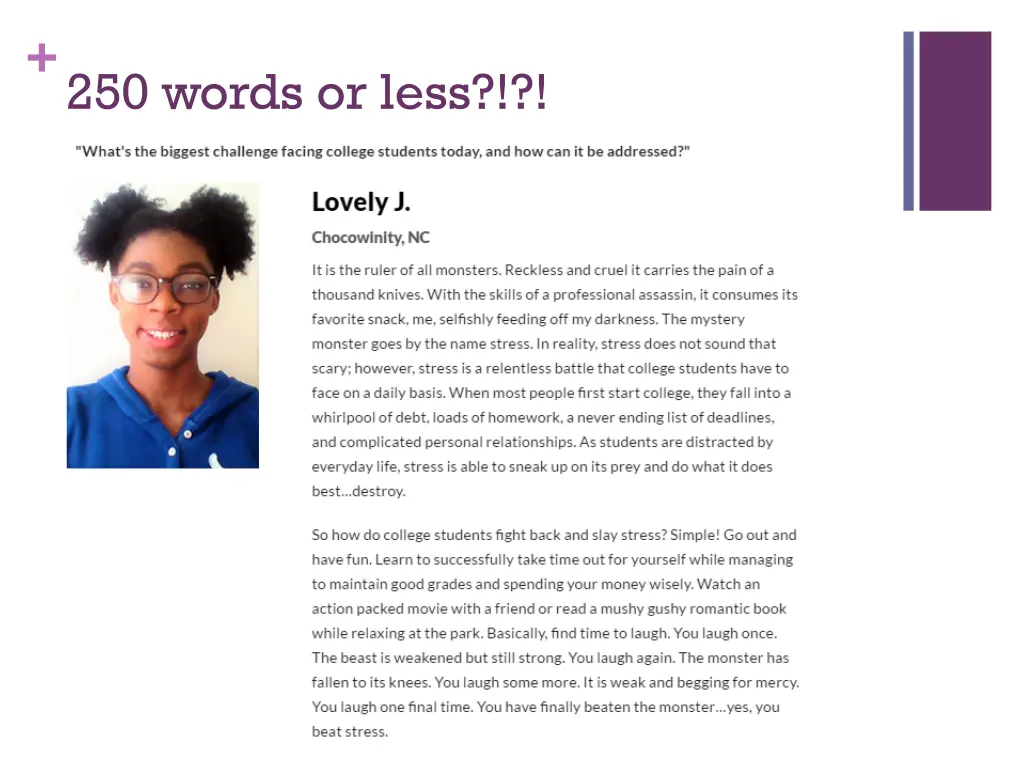 250 words or less
