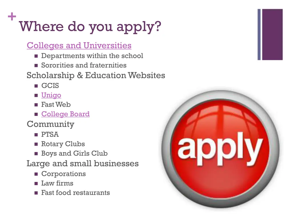 where do you apply