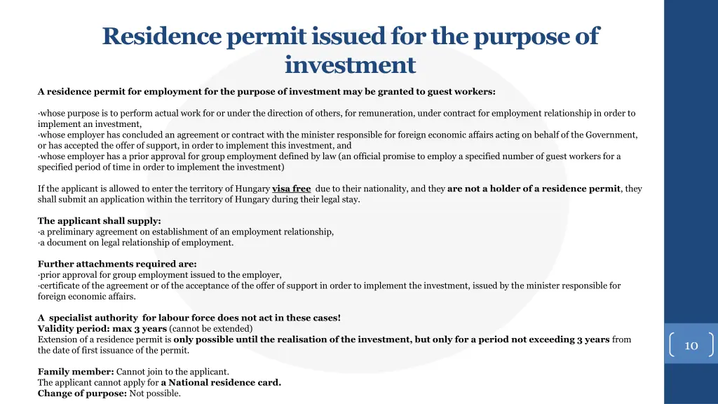 residence permit issued for the purpose 1