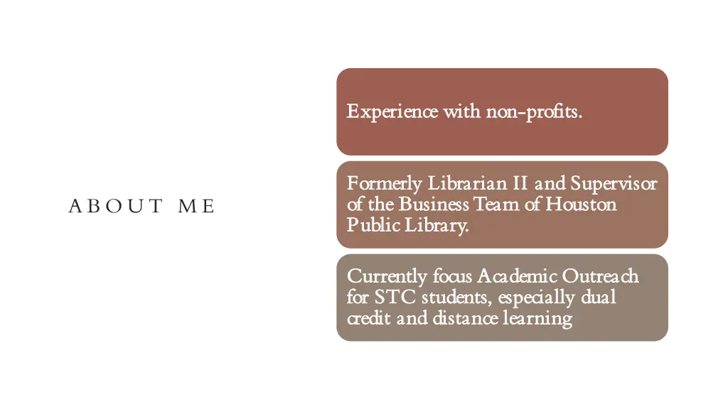 experience with non experience with non profits