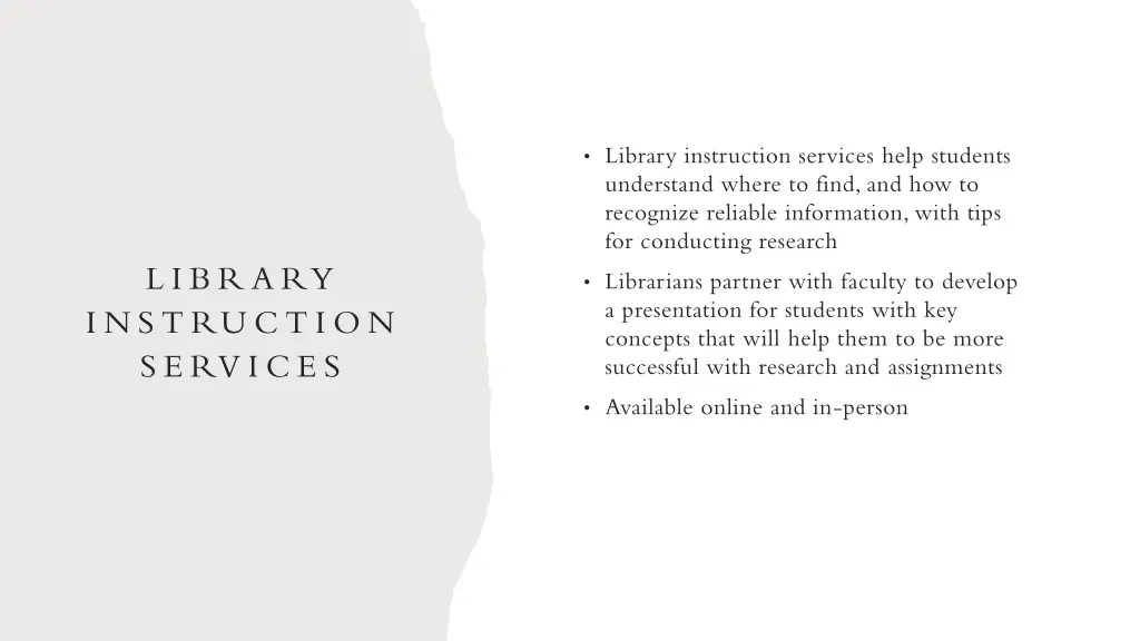 library instruction services help students