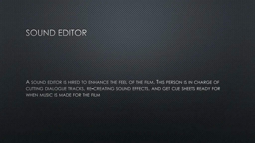 sound editor