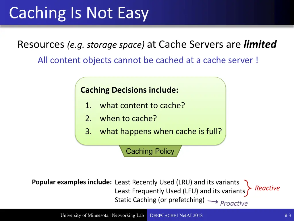 caching is not easy