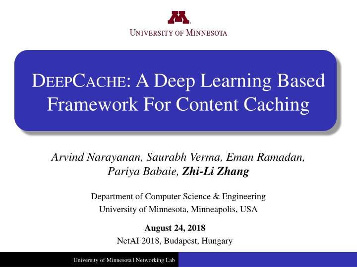 d eep c ache a deep learning based framework