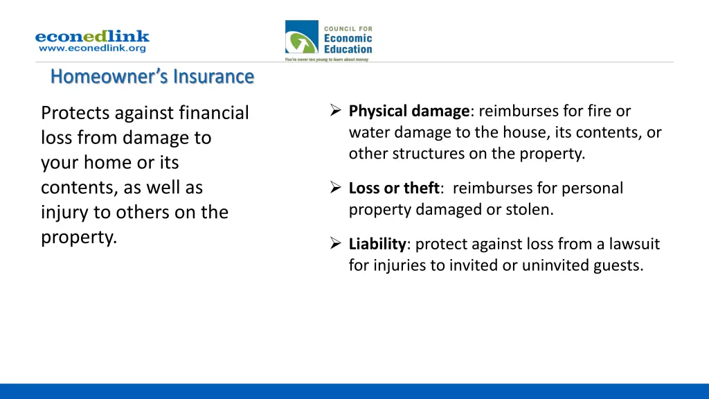 physical damage reimburses for fire or water