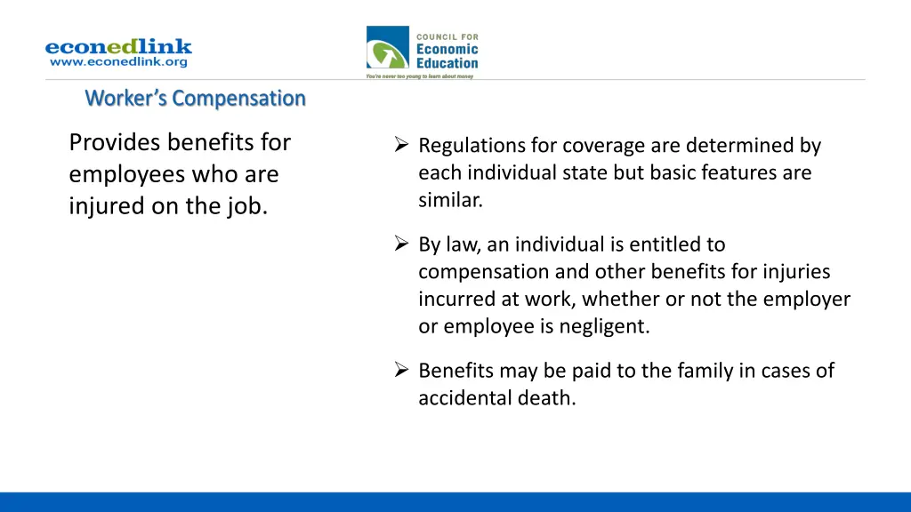provides benefits for employees who are injured