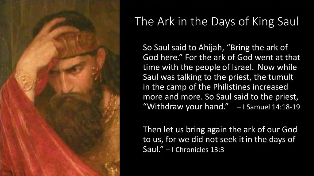 the ark in the days of king saul