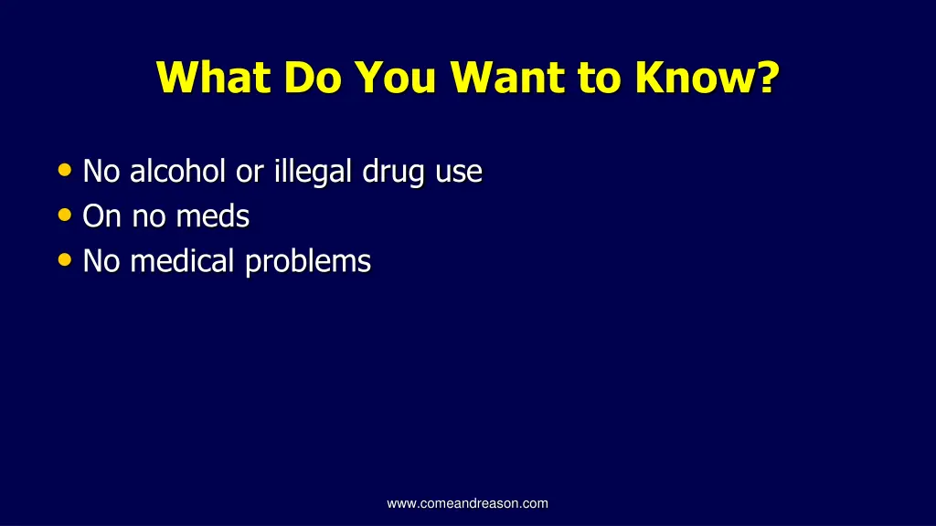 what do you want to know