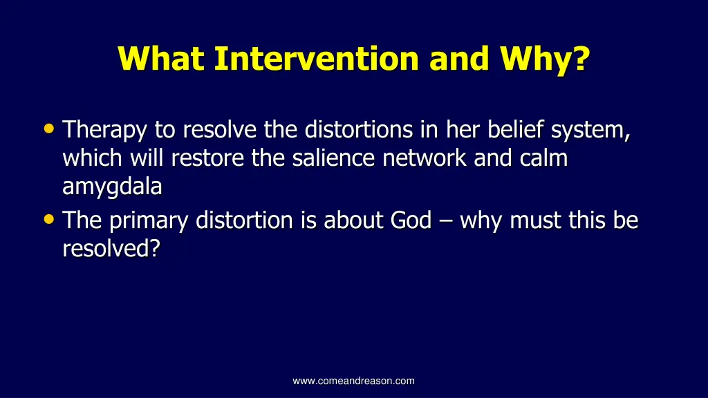 what intervention and why 1