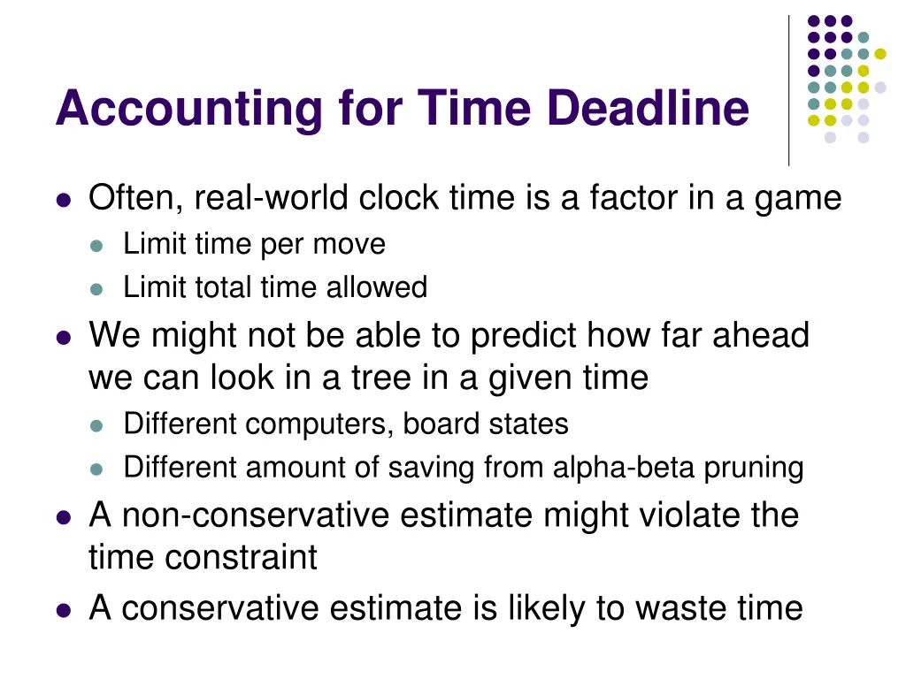 accounting for time deadline