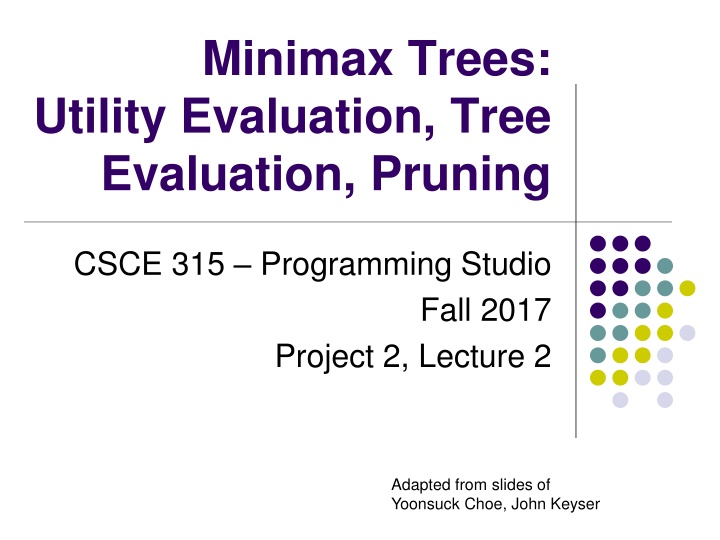 minimax trees utility evaluation tree evaluation