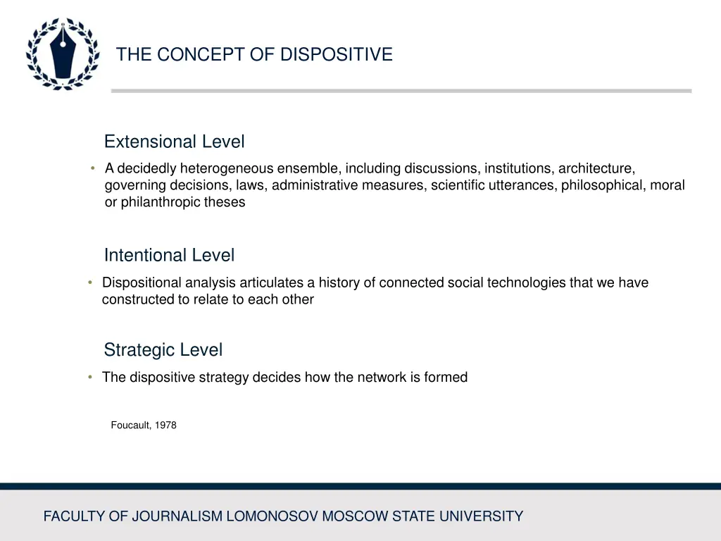 the concept of dispositive