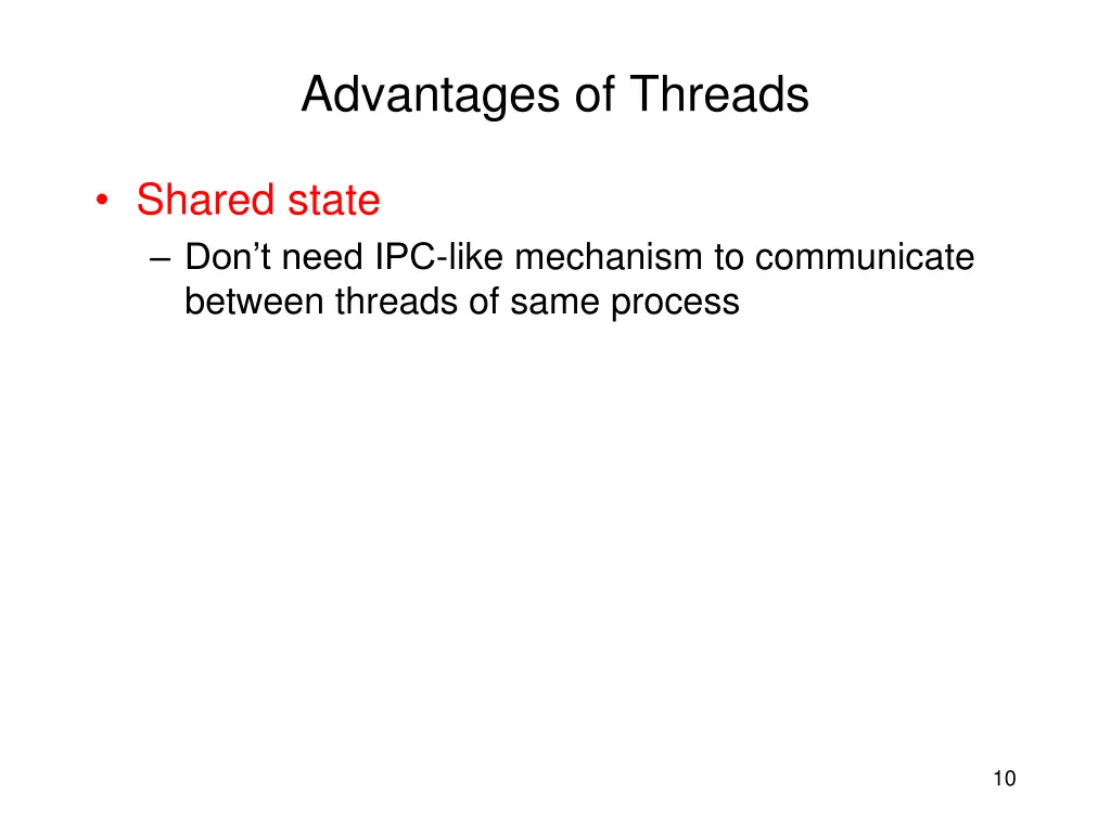 advantages of threads 1