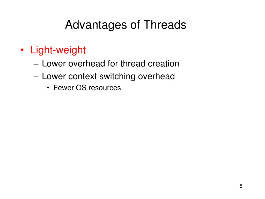 advantages of threads