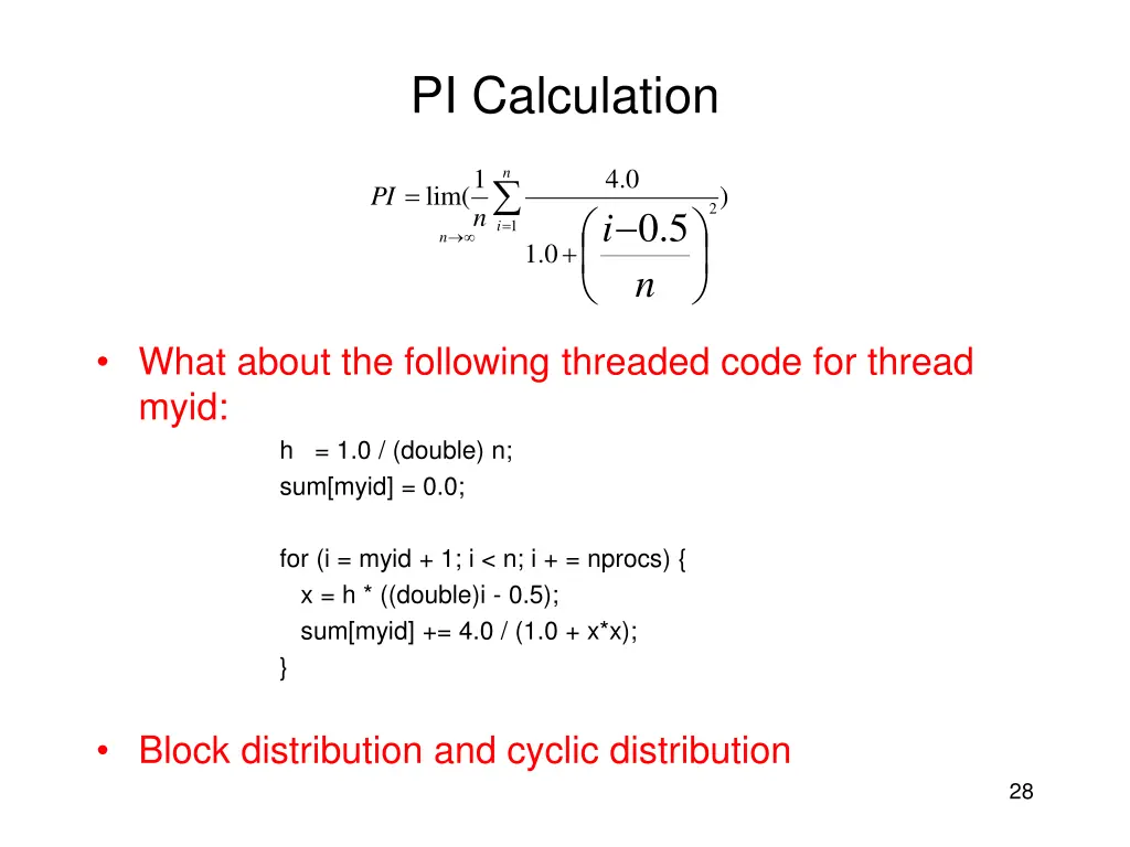 pi calculation 3
