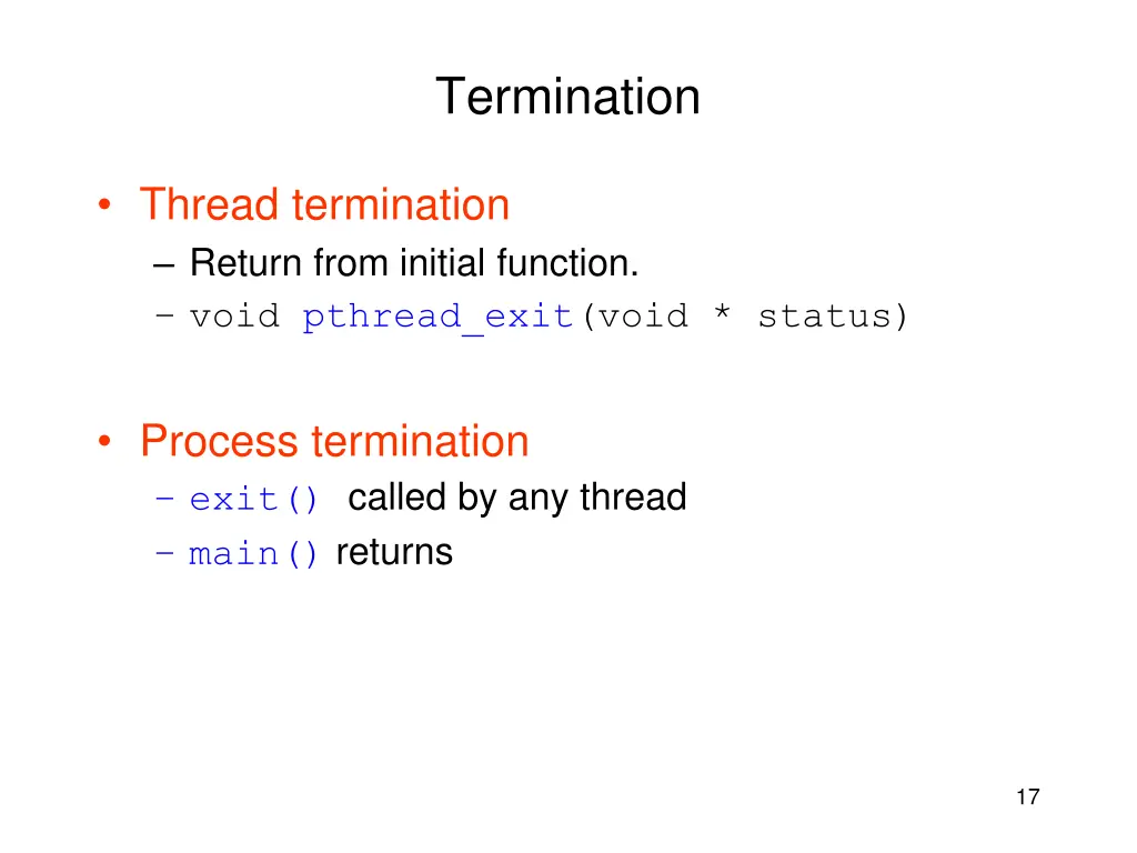 termination