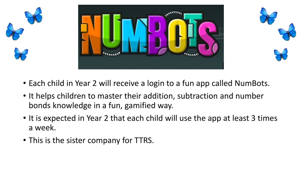 each child in year 2 will receive a login