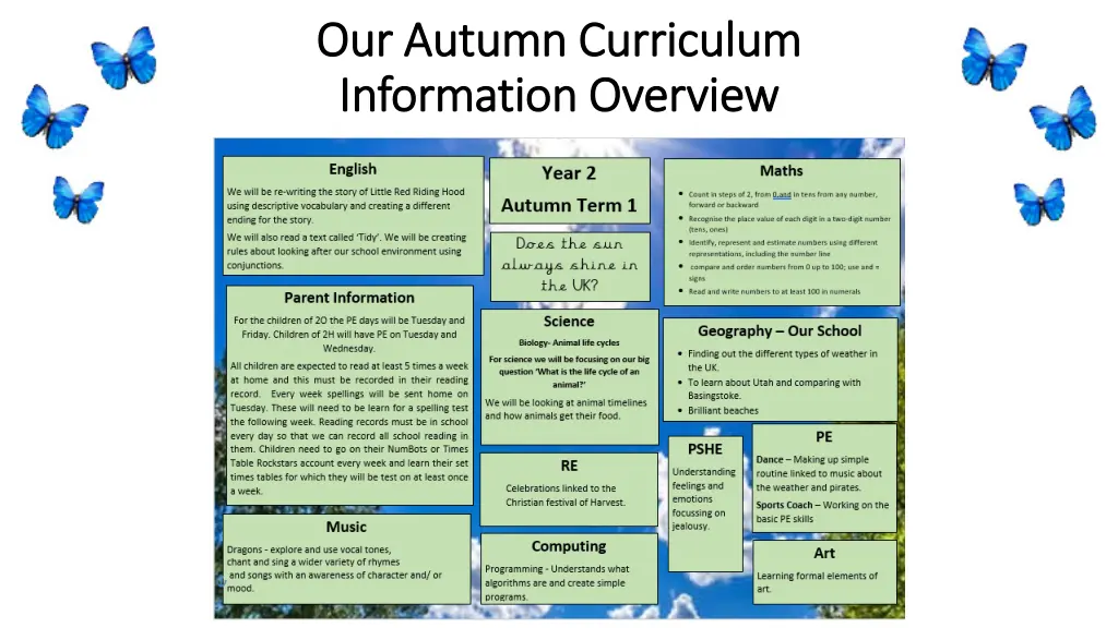 our autumn curriculum our autumn curriculum