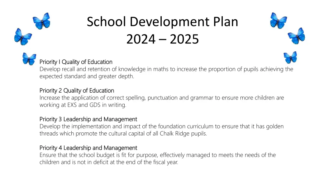 school development plan 2024 2025