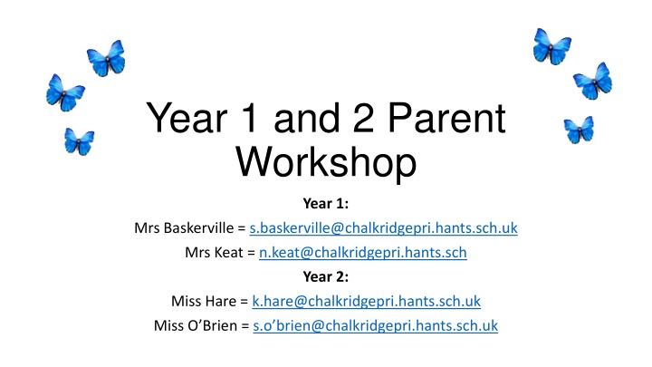 year 1 and 2 parent workshop