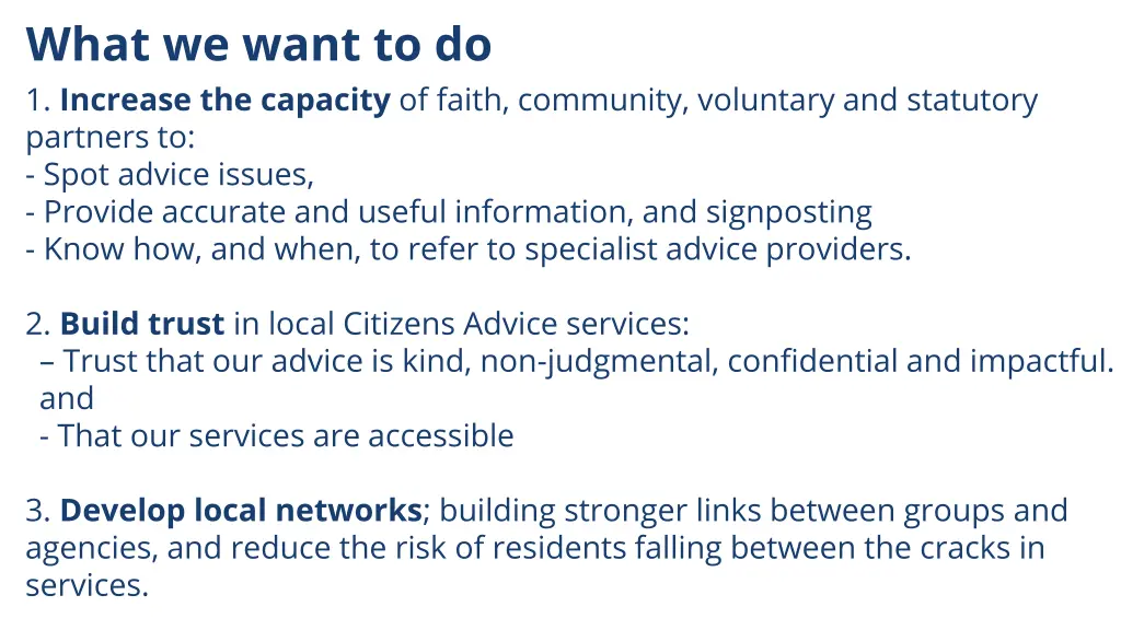 what we want to do 1 increase the capacity