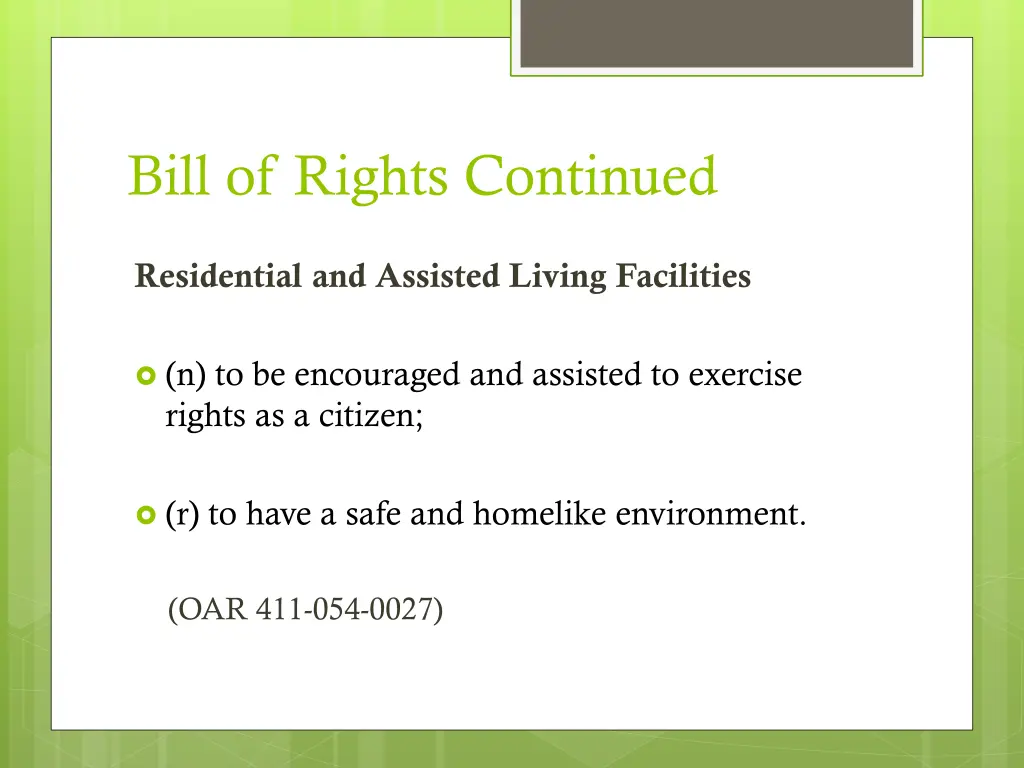 bill of rights continued