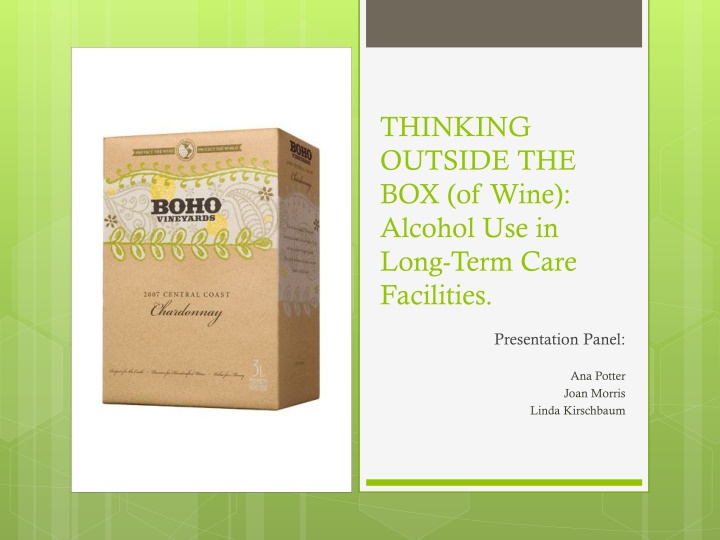 thinking outside the box of wine alcohol