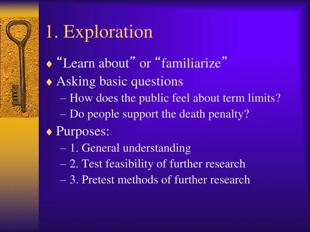 1 exploration