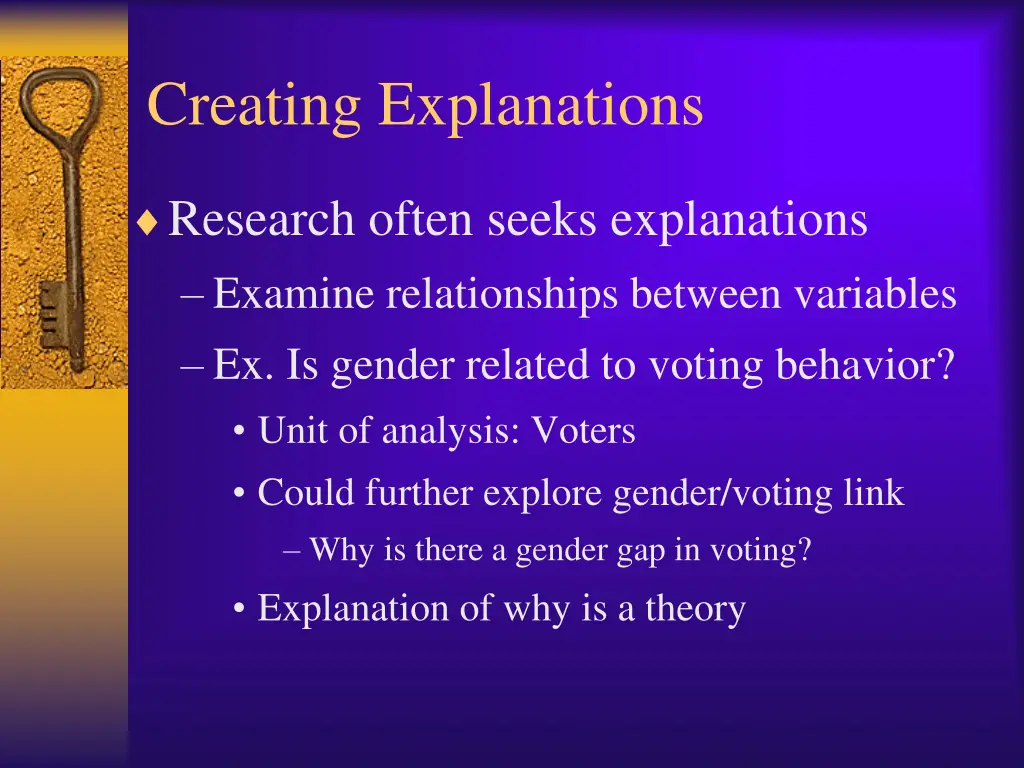 creating explanations