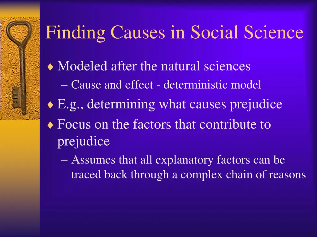 finding causes in social science