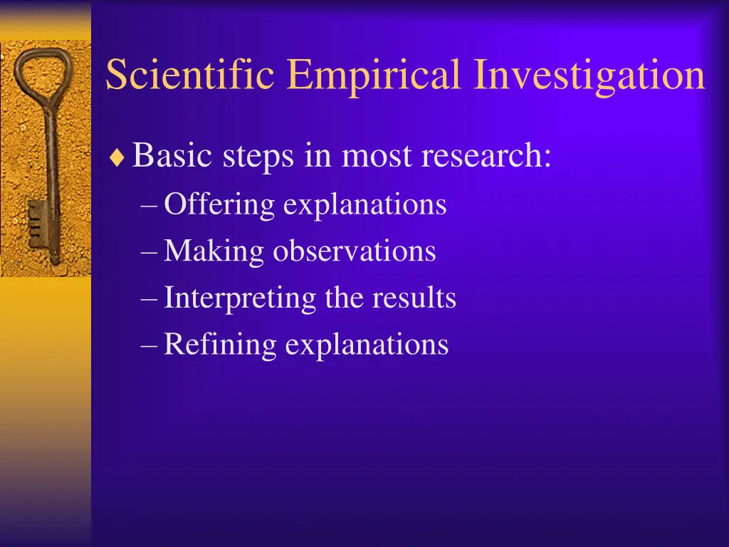scientific empirical investigation