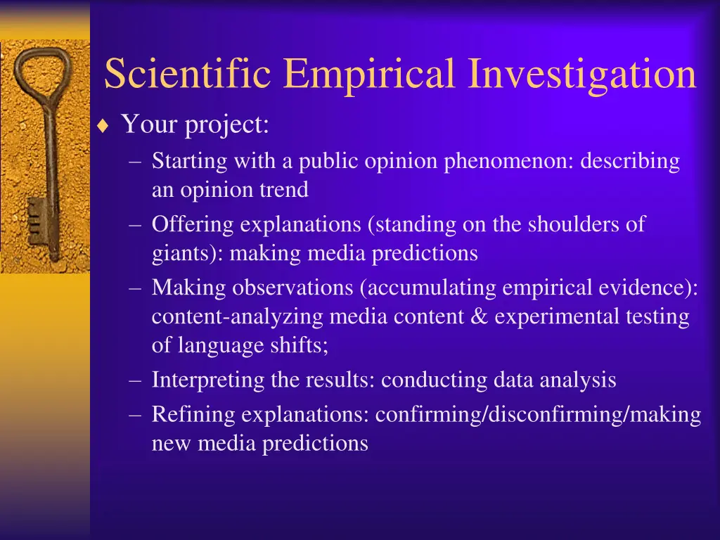 scientific empirical investigation your project