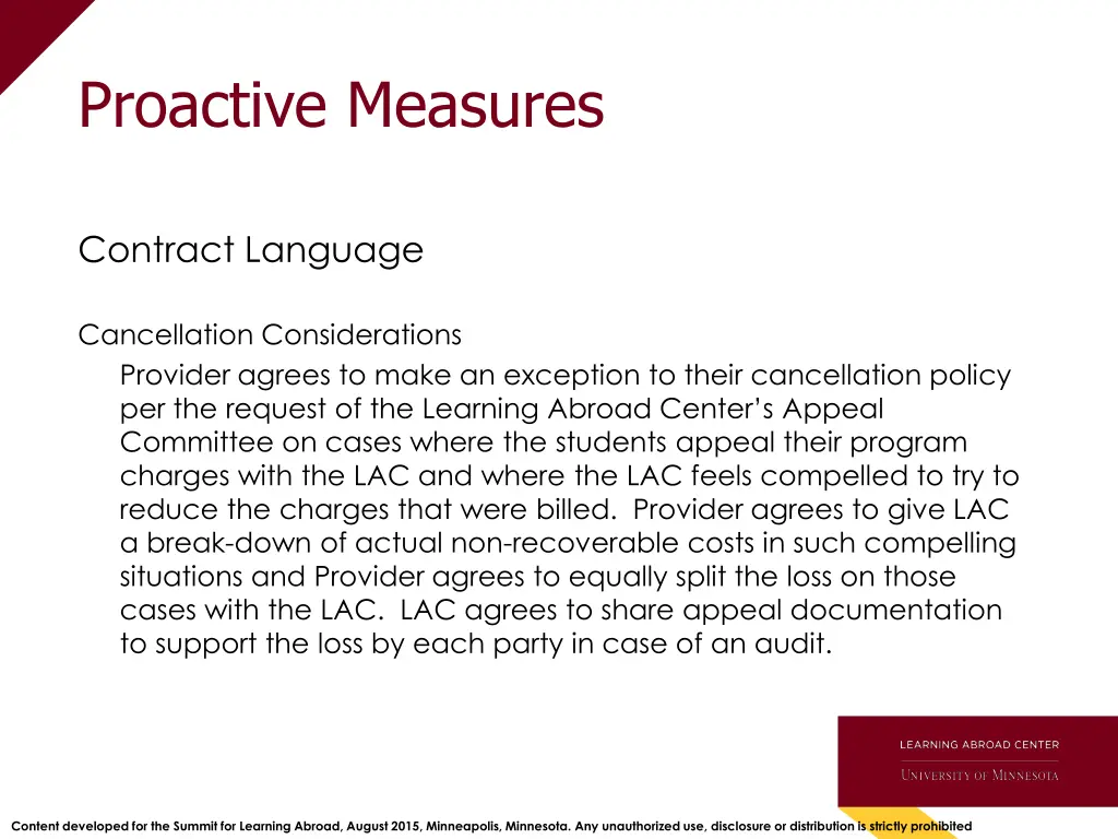 proactive measures