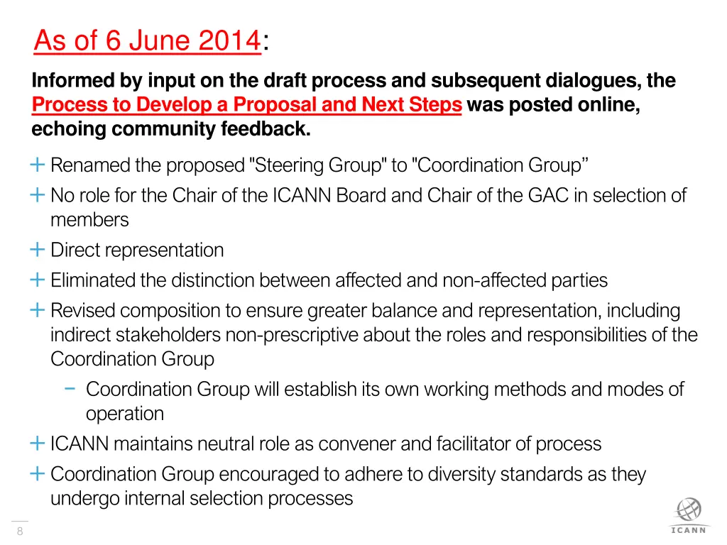 as of 6 june 2014