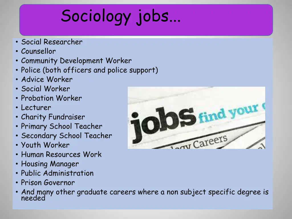 sociology jobs