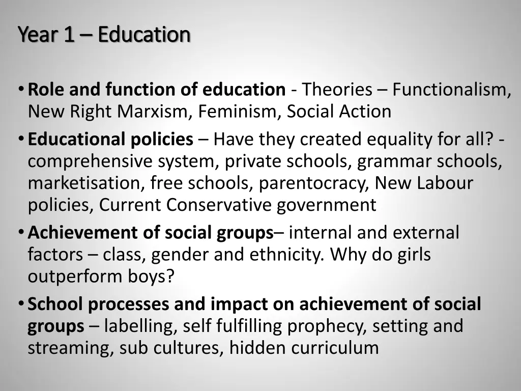 year 1 year 1 educatio education n