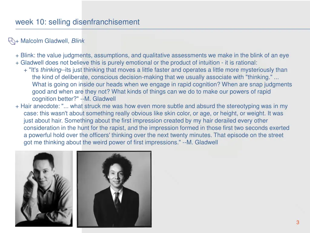 week 10 selling disenfranchisement 1
