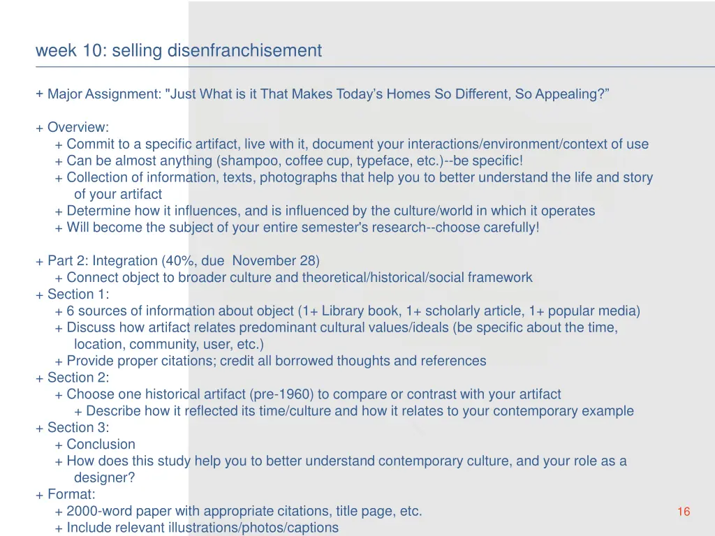 week 10 selling disenfranchisement 14
