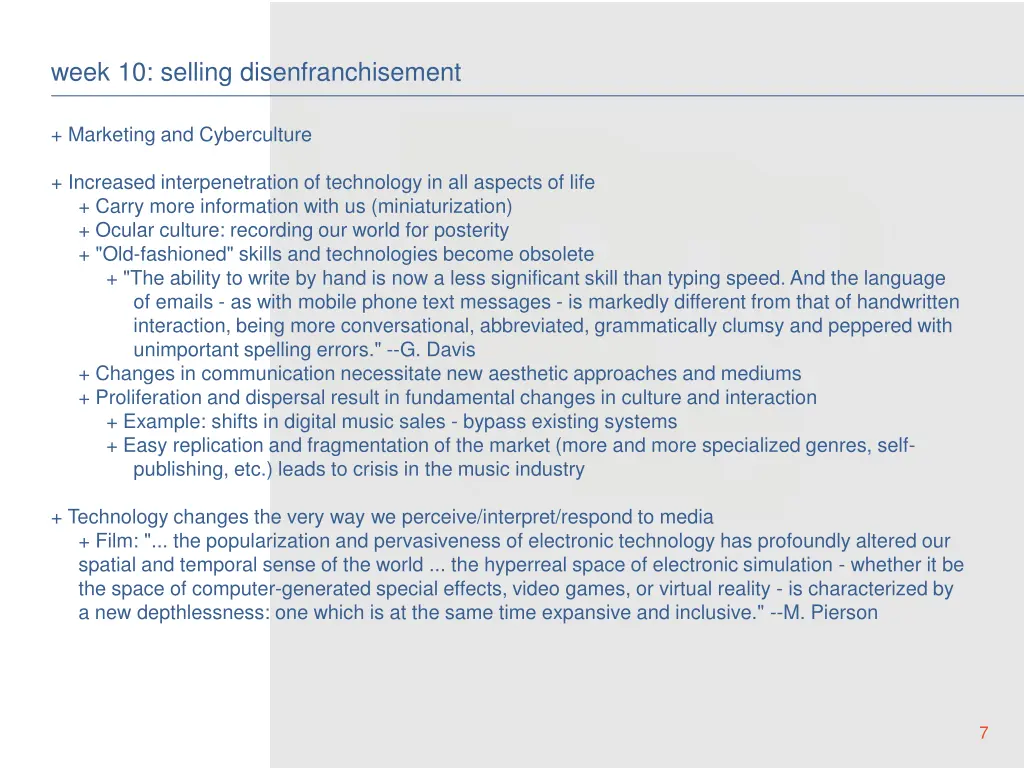 week 10 selling disenfranchisement 5