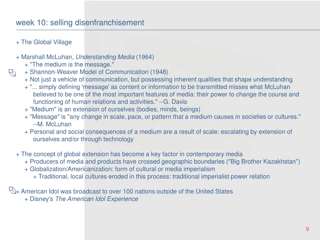 week 10 selling disenfranchisement 7