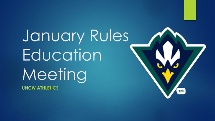 january rules education meeting uncw athletics