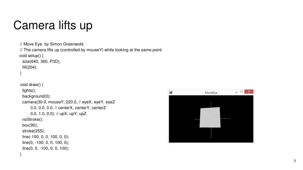 camera lifts up