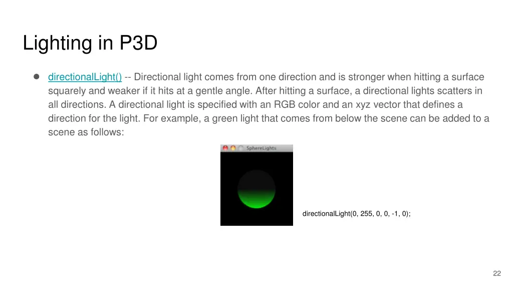 lighting in p3d 2