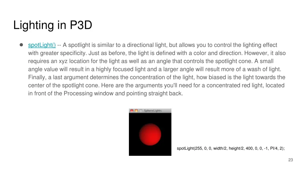 lighting in p3d 3